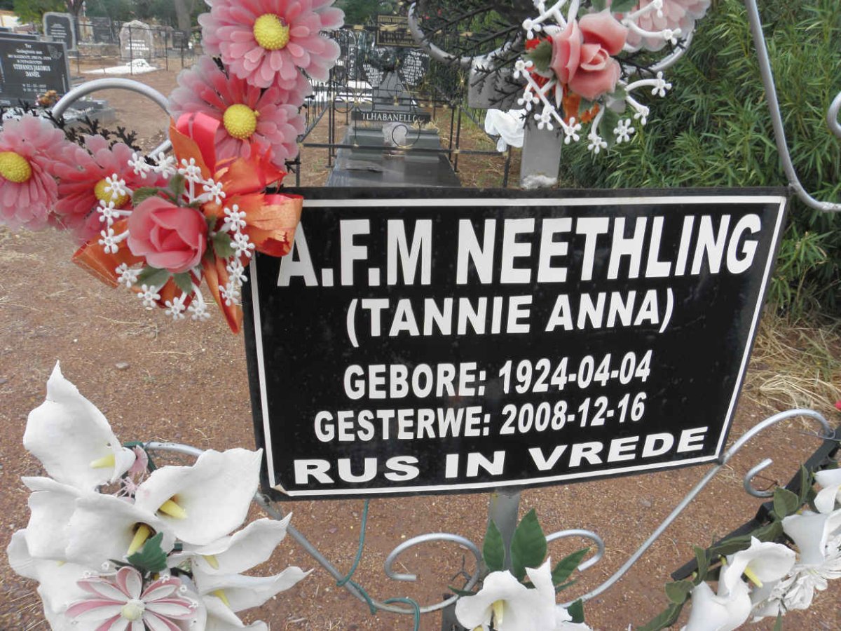 NEETHLING A.F.M. 1924-2008