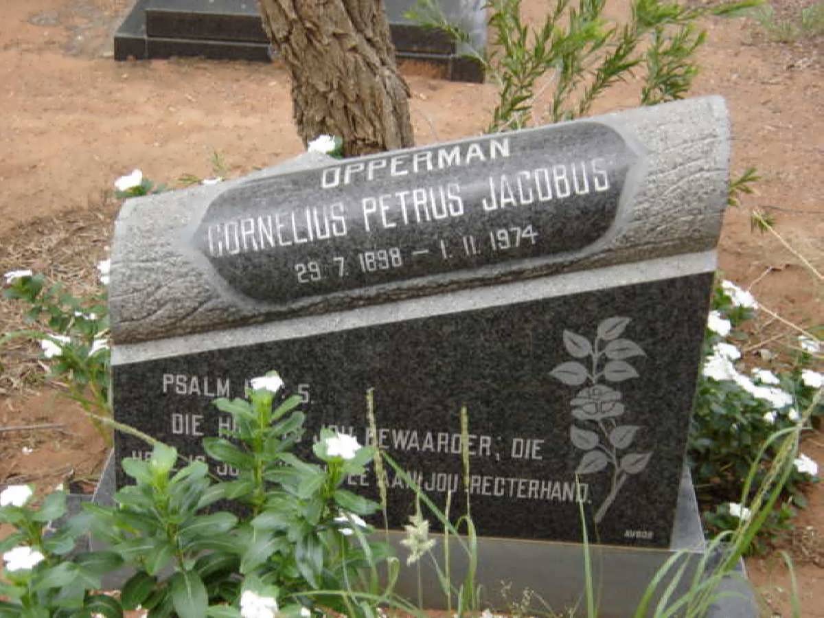 OPPERMAN Cornelius Petrus Jacobus 1898-1974