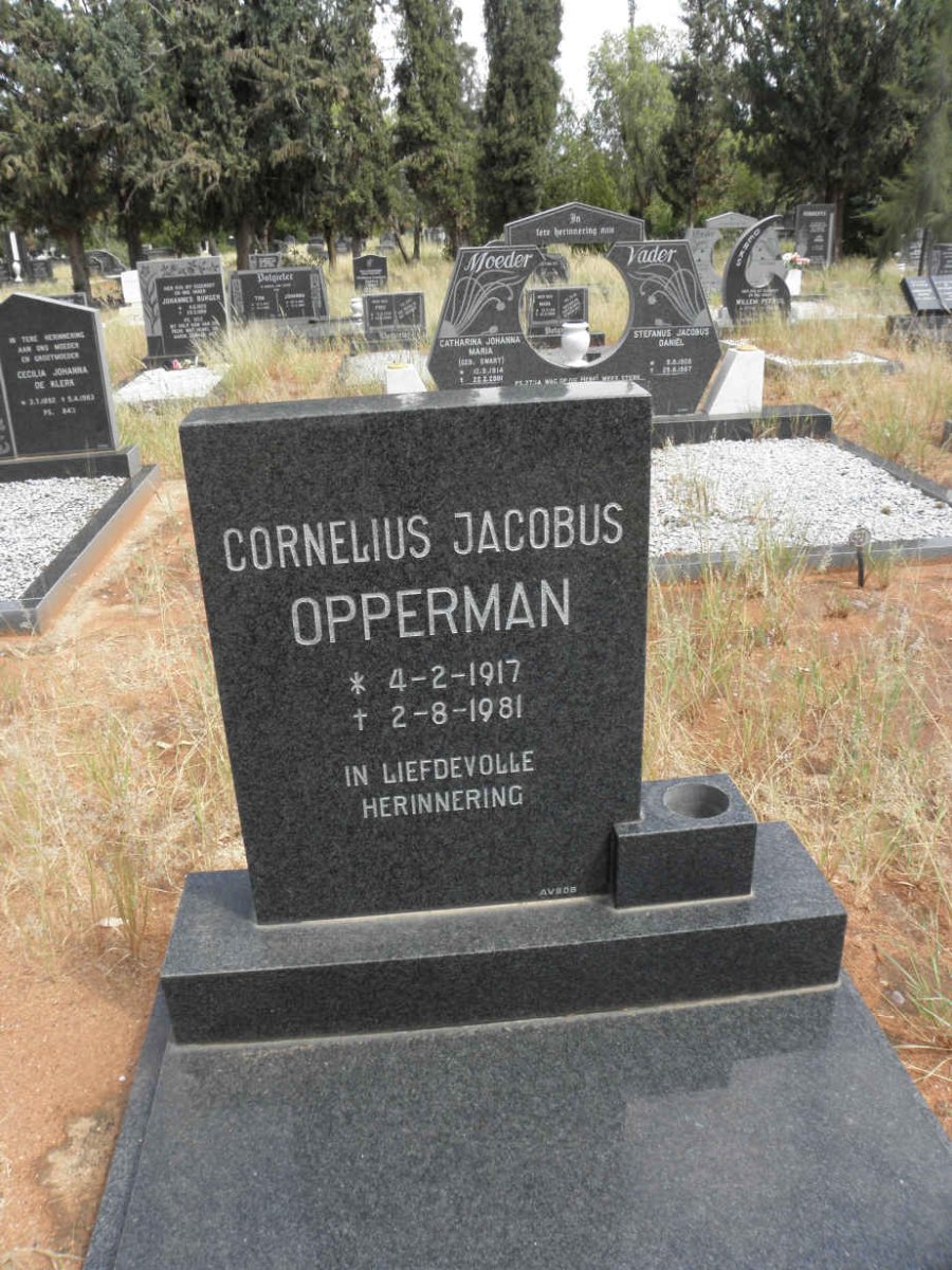 OPPERMAN Cornelius Jacobus 1917-1981
