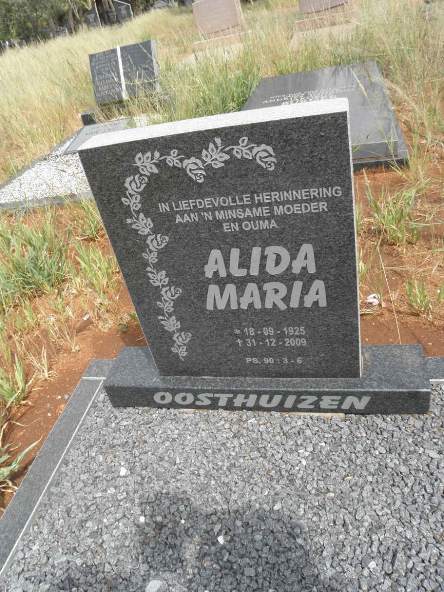 OOSTHUIZEN Alida Maria 1925-2009