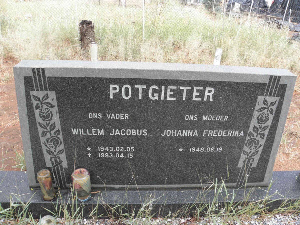 POTGIETER Willem Jacobus 1943-1993 &amp; Johanna Frederika 1948-