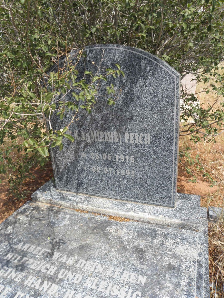 PESCH W.K.A. 1916-1995