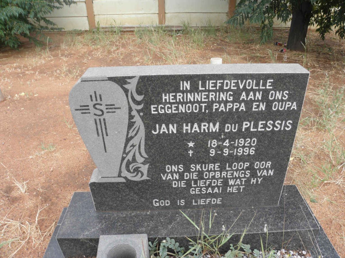 PLESSIS Jan Harm, du 1920-1996