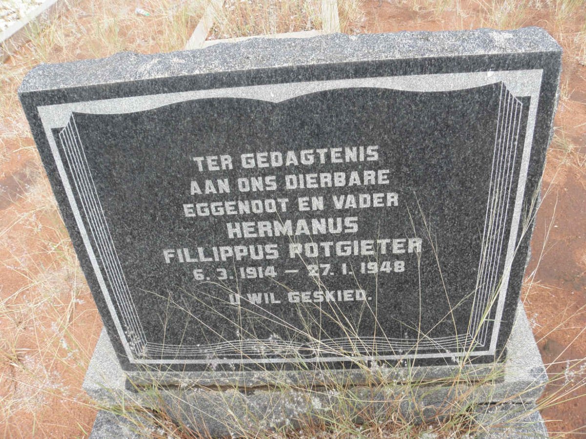 POTGIETER Hermanus Fillippus 1914-1948