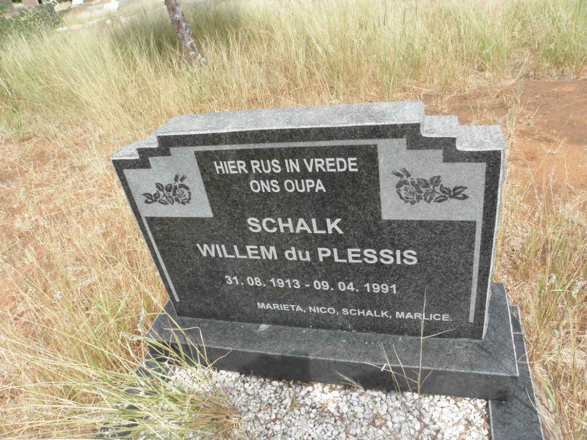PLESSIS Schalk Willem, du 1913-1991