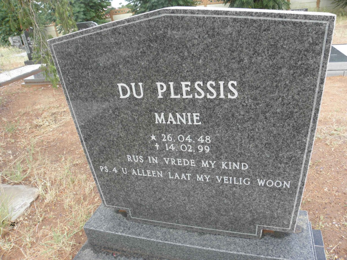 PLESSIS Manie, du 1948-1999