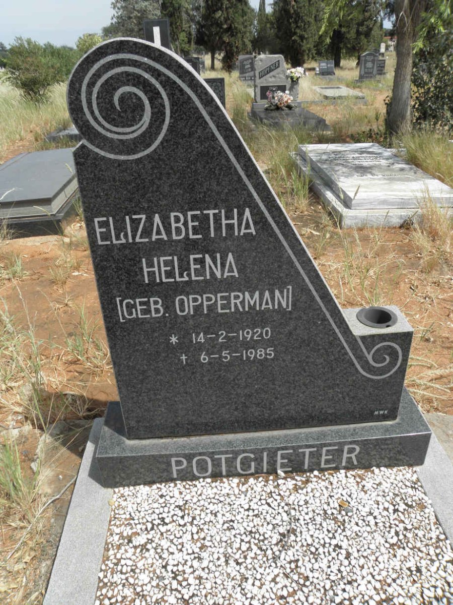 POTGIETER Elizabetha Helena nee OPPERMAN 1920-1985