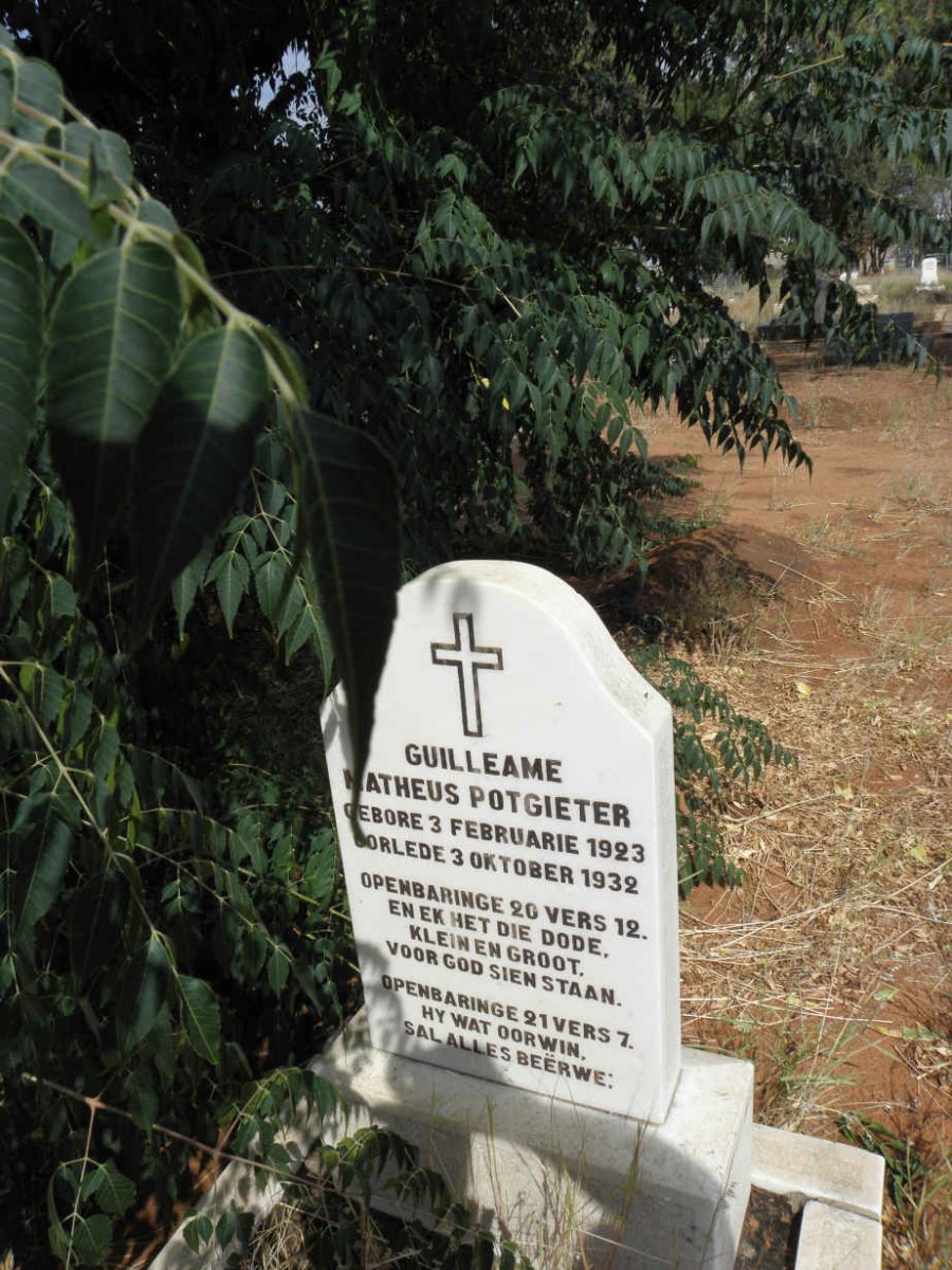 POTGIETER Guilleame Matheus 1923-1932