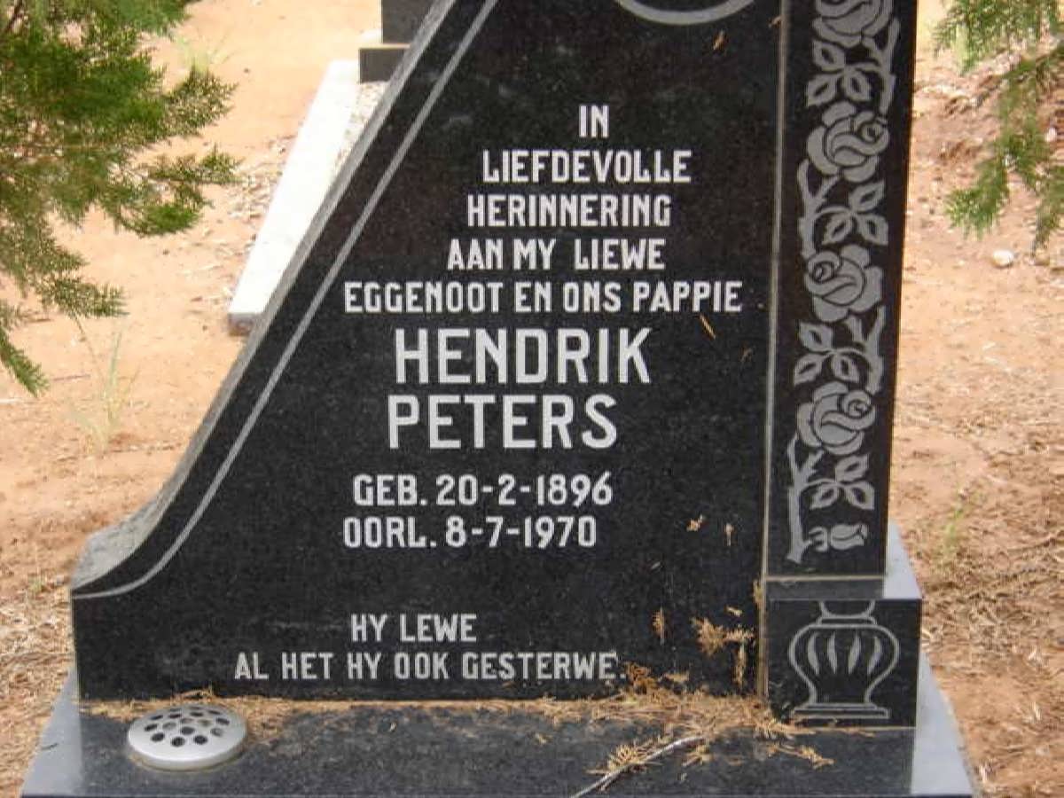 PETERS Hendrik 1896-1970