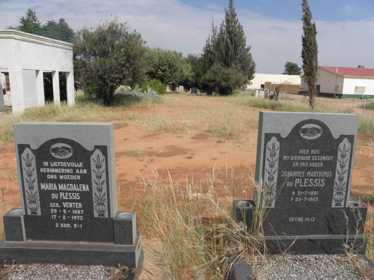 PLESSIS Johannes Marthinus, du 1881-1963 &amp; Maria Magdalena VENTER 1887-1972