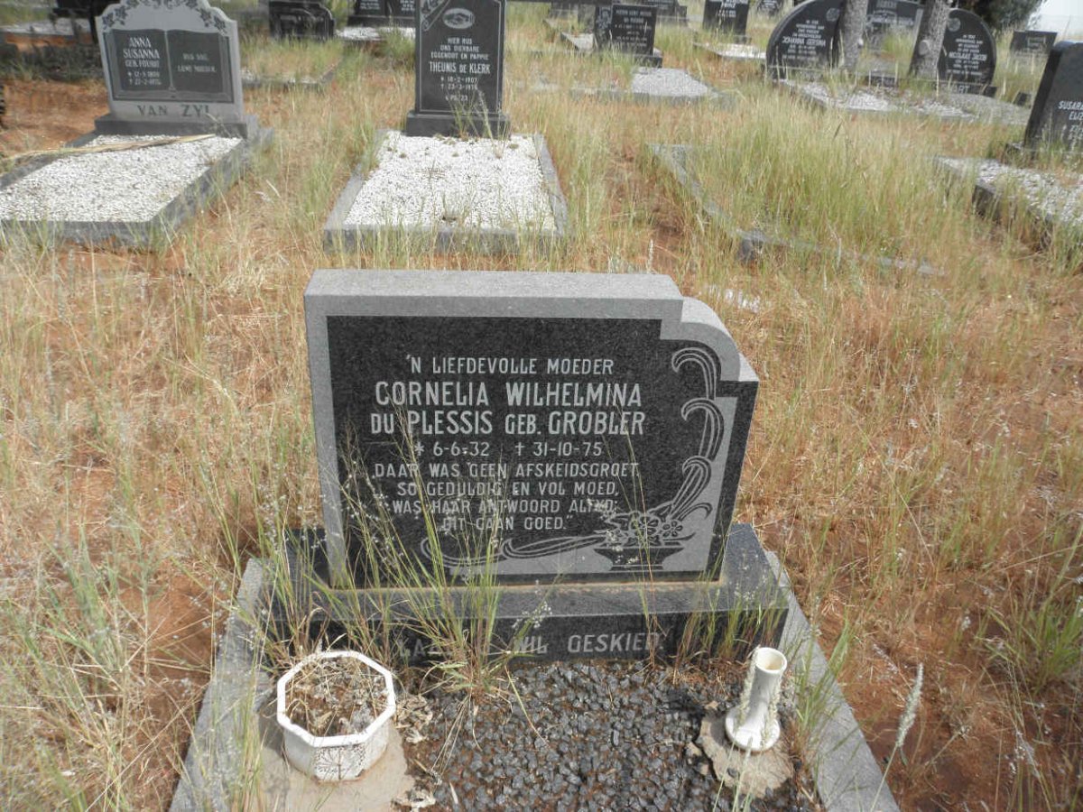 PLESSIS Cornelia Wilhelmina, du nee GROBLER 1932-1975