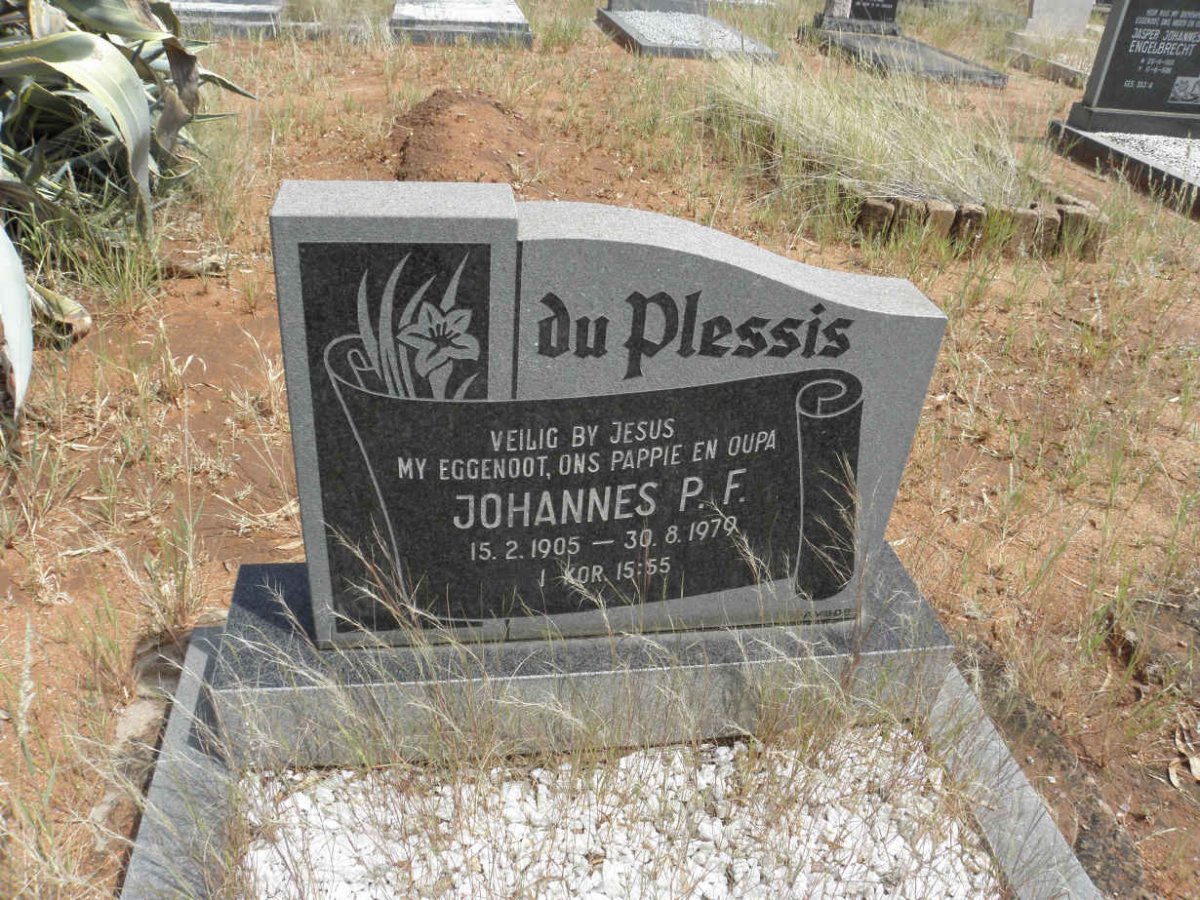 PLESSIS Johannes P.F., du 1905-1979