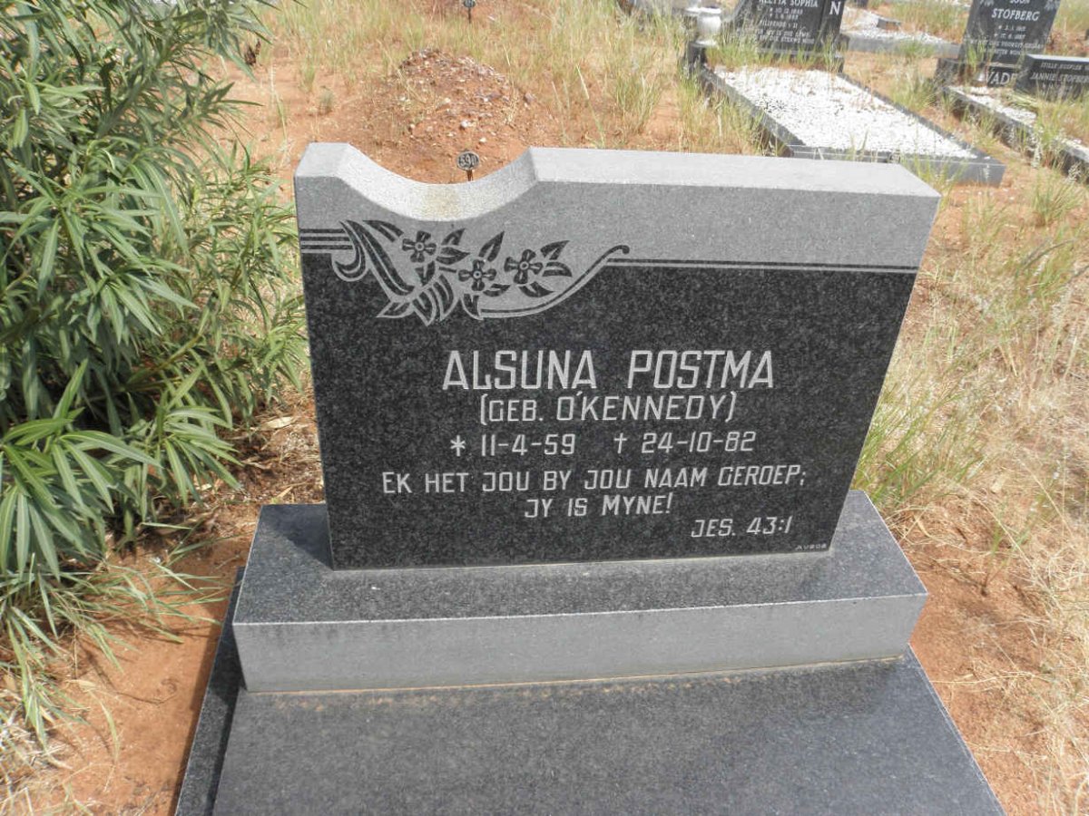 POSTMA Alsuna nee O'KENNEDY 1959-1982