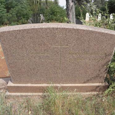 RUDEBUSCH Alfred 1889-1960 &amp; Mary 1885-1970