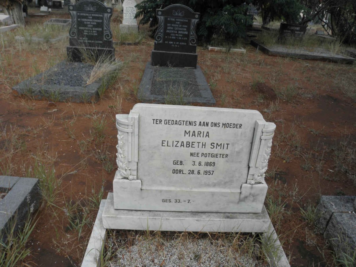 SMIT Maria Elizabeth nee POTGIETER 1869-1957