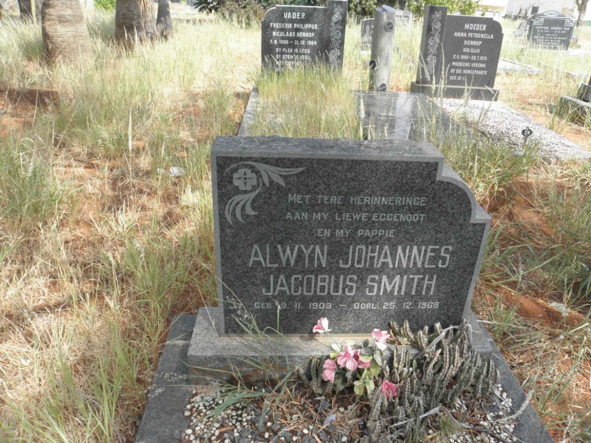 SMITH Alwyn Johannes Jacobus 1903-1968