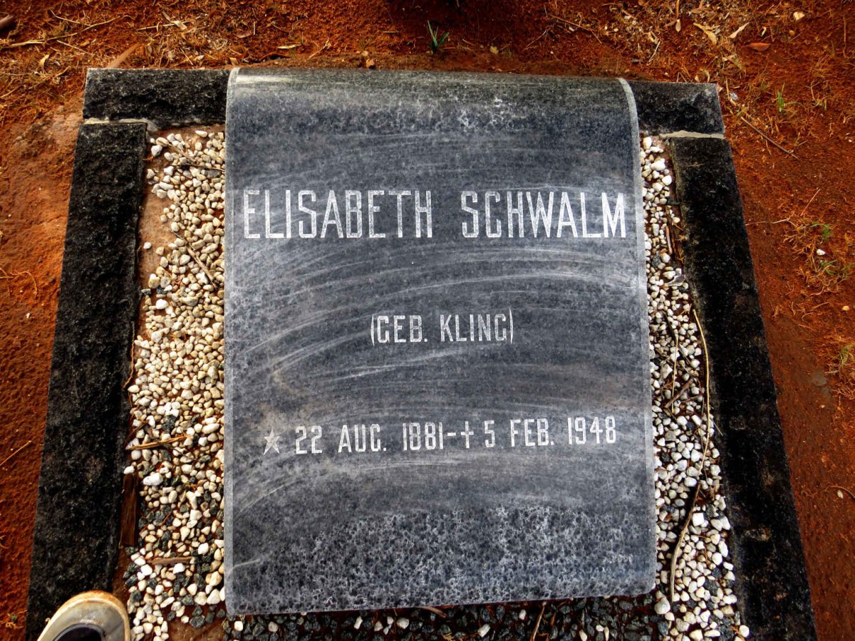 SCHWALM Elisabeth nee KLING 1881-1948