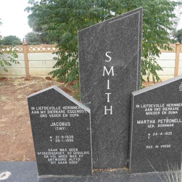 SMITH Jacobus 1938-1996 &amp; Martha Petronella BORNMAN 1935-