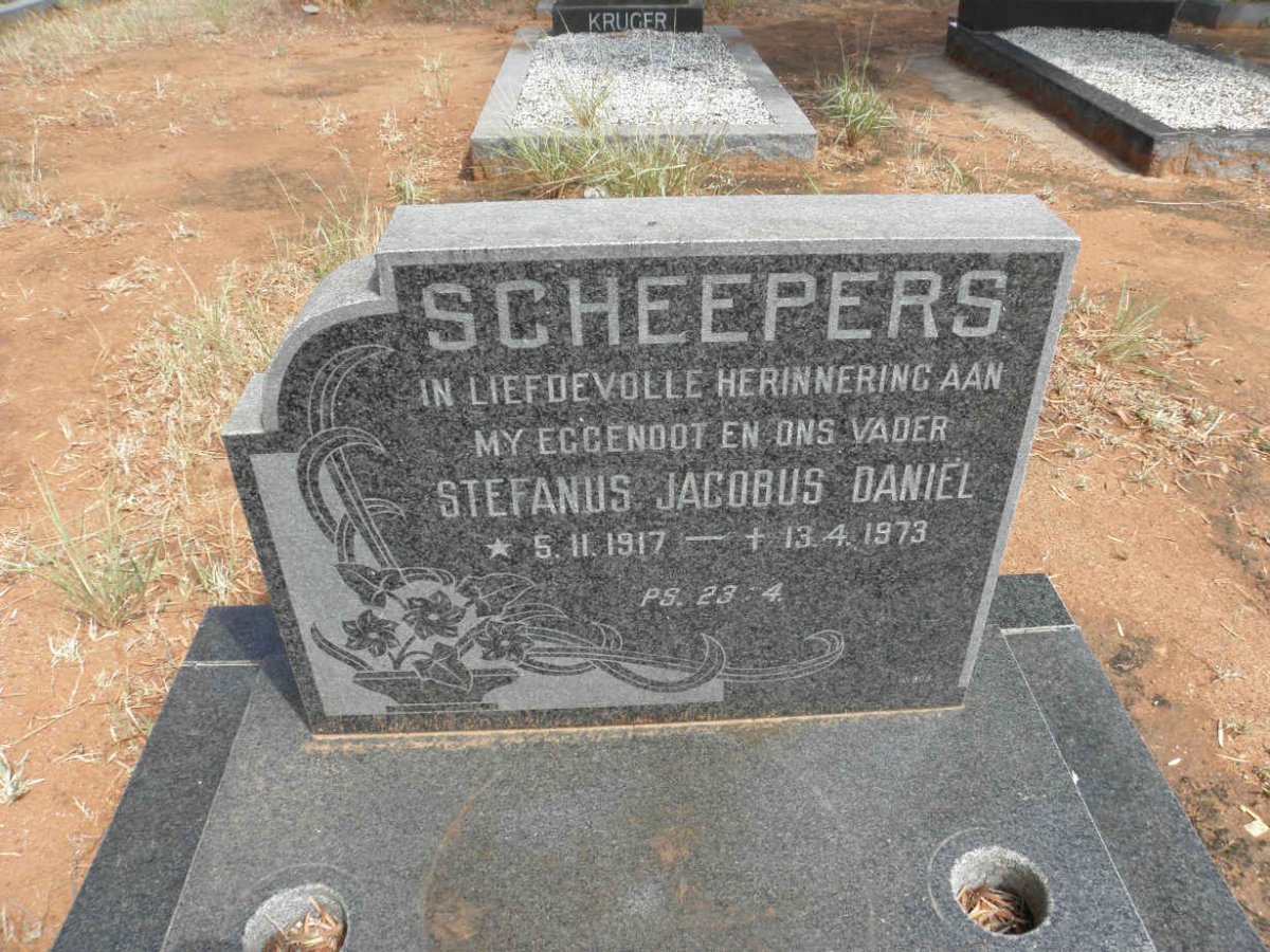 SCHEEPERS Stefanus Jacobus Daniël 1917-1973
