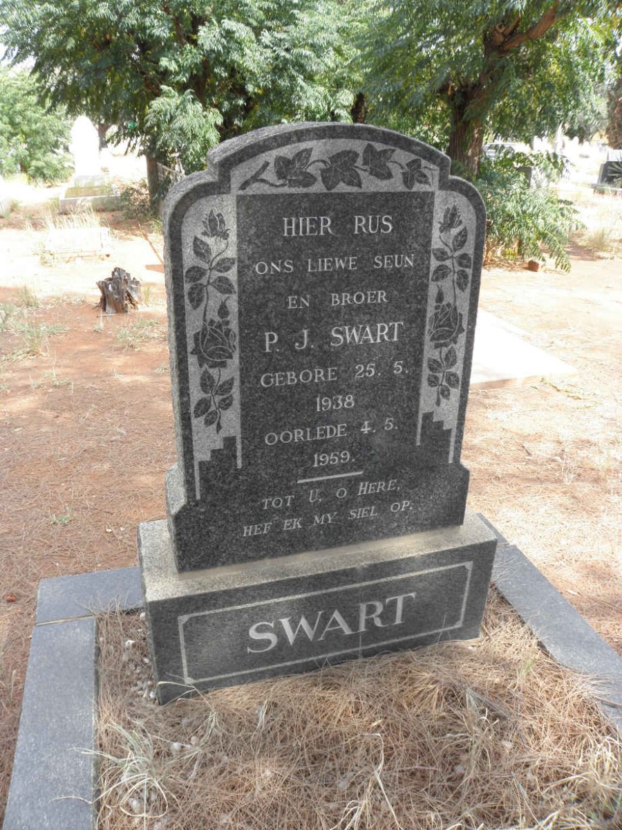 SWART P.J. 1938-1959