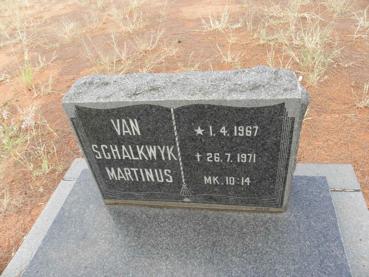 SCHALKWYK Martinus, van 1967-1971