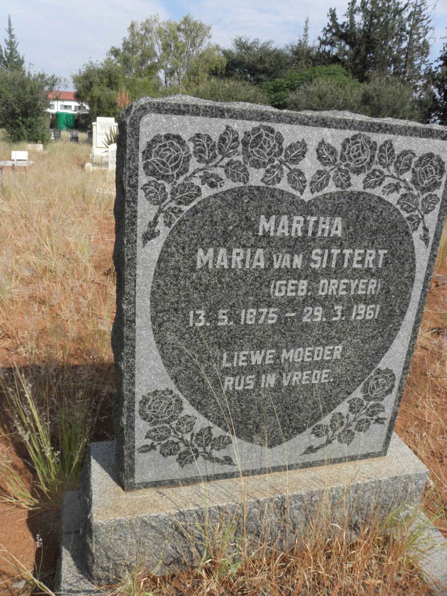 SITTERT Martha Maria, van nee DREYER 1875-1961
