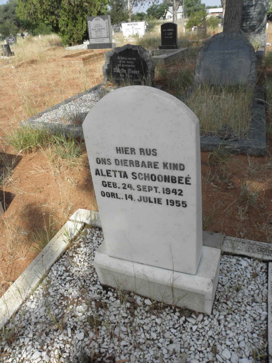 SCHOONBEE Aletta 1942-1955