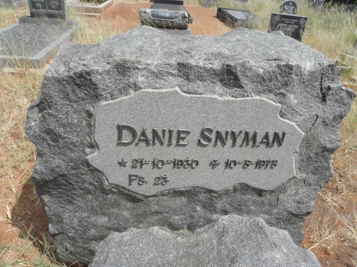 SNYMAN Danie 1930-1978