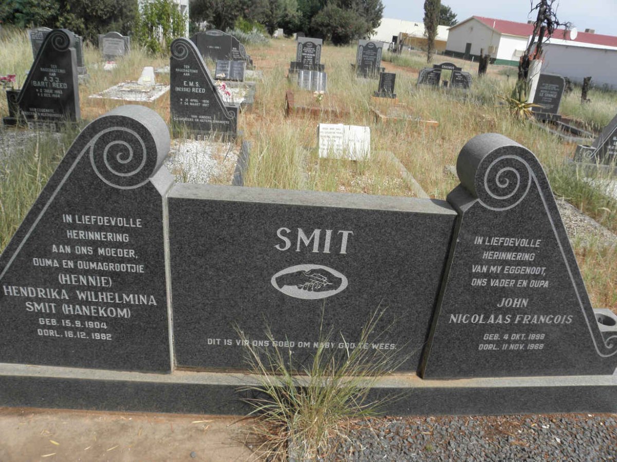 SMIT John Nicolaas Francois 1898-1968 &amp; Hendrika Wilhelmina HANEKOM 1904-19?2