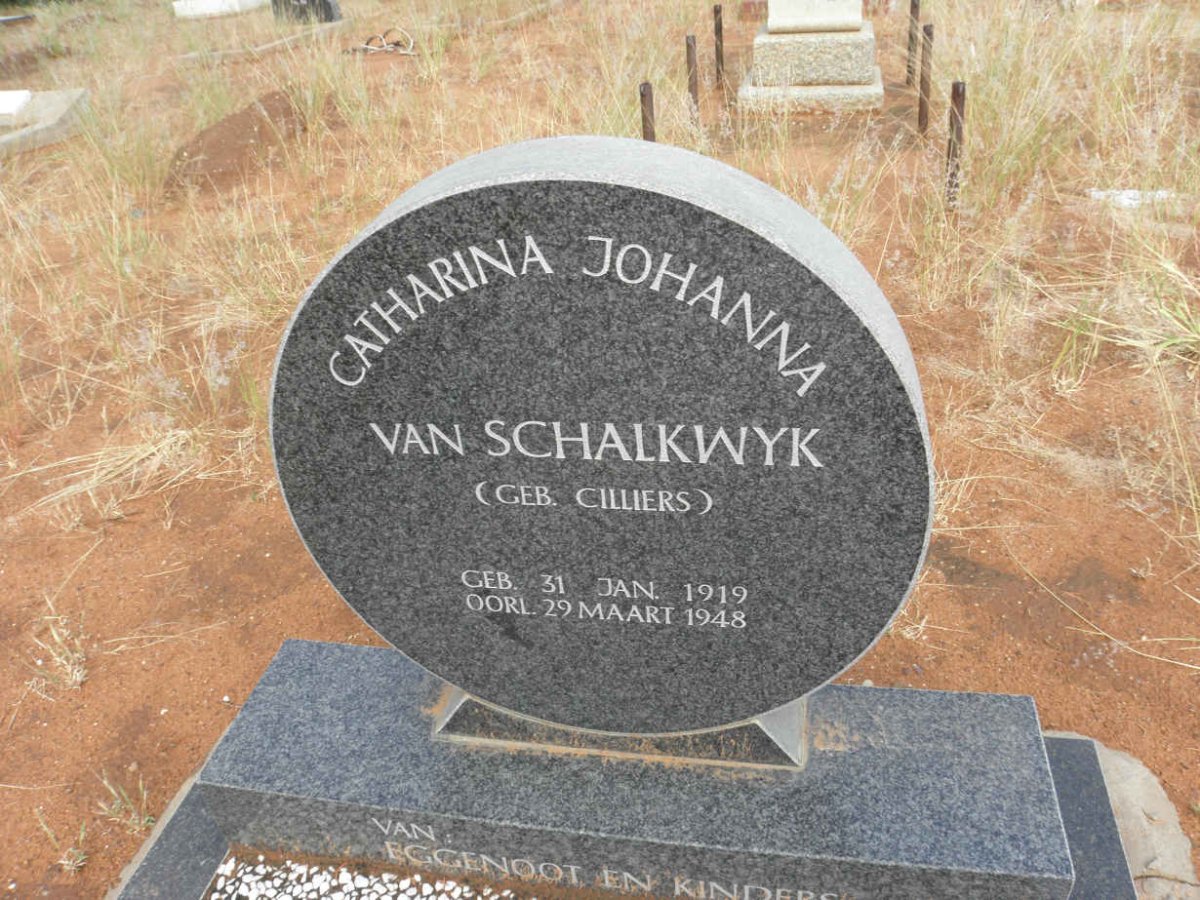 SCHALKWYK Catharina Johanna, van nee CILLIERS 1919-1948