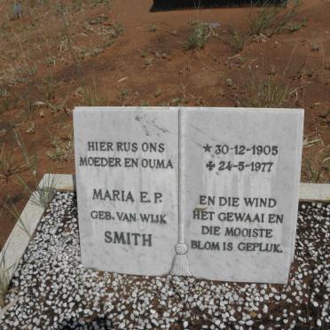 SMITH Maria E.P. nee van WIJK 1905-1977
