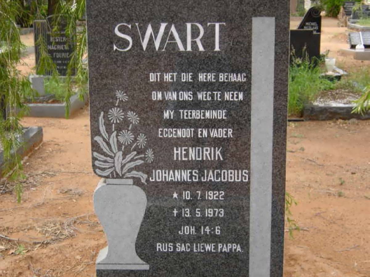 SWART Hendrik Johannes Jacobus 1922-1973