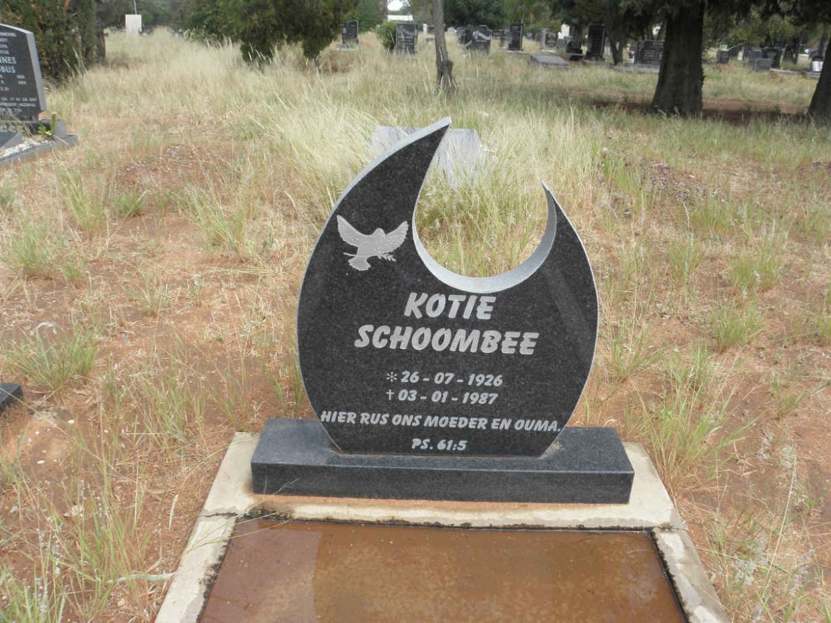 SCHOOMBEE Kotie 1926-1987