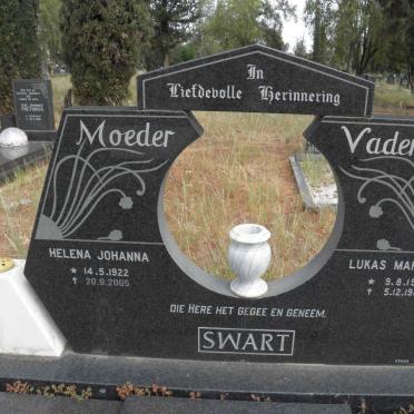 SWART Lukas Martinus 1921-1986 &amp; Helena Johanna 1922-2005
