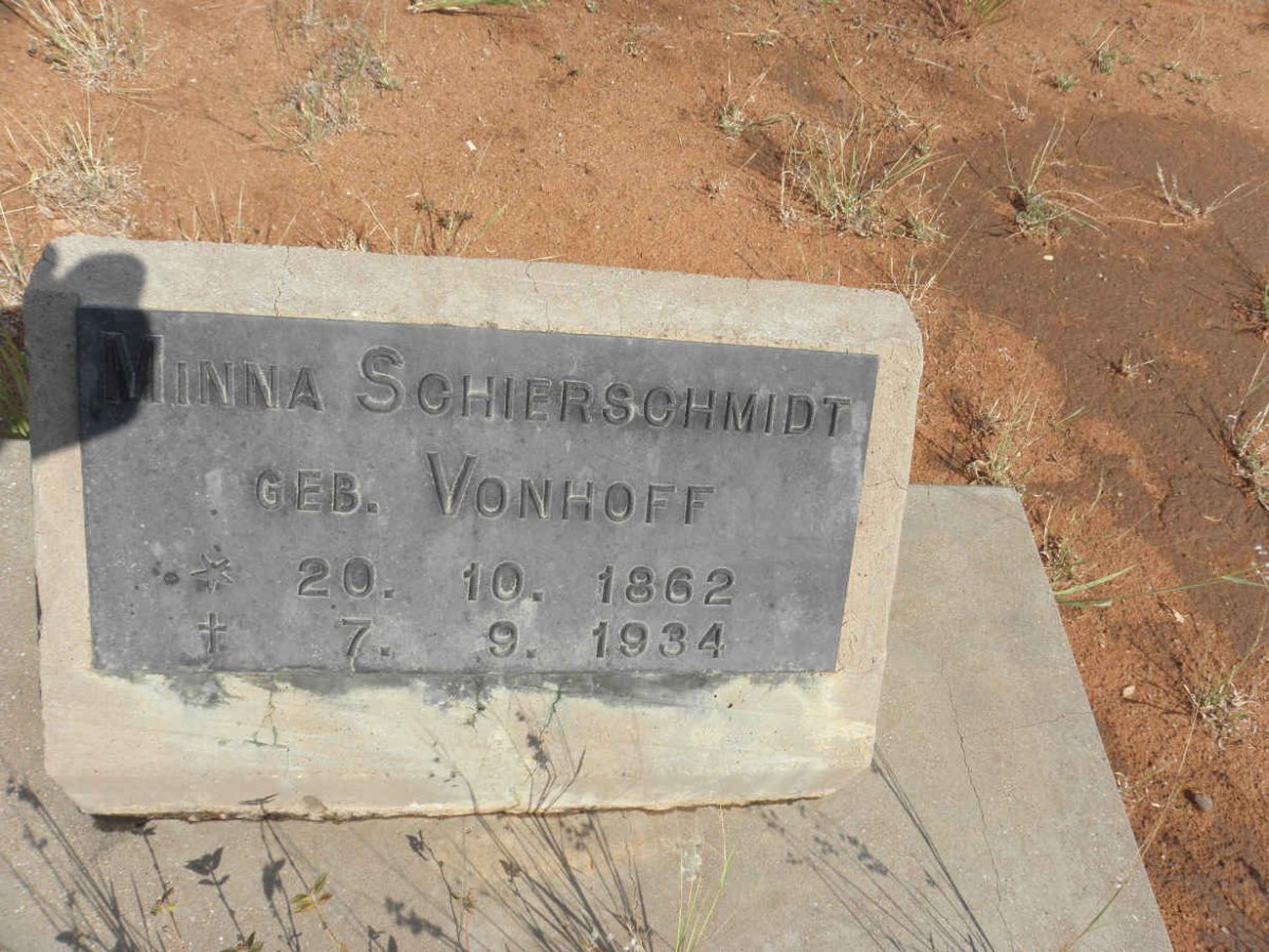 SCHIERSCHMIDT Minna nee VONHOFF 1862-1934