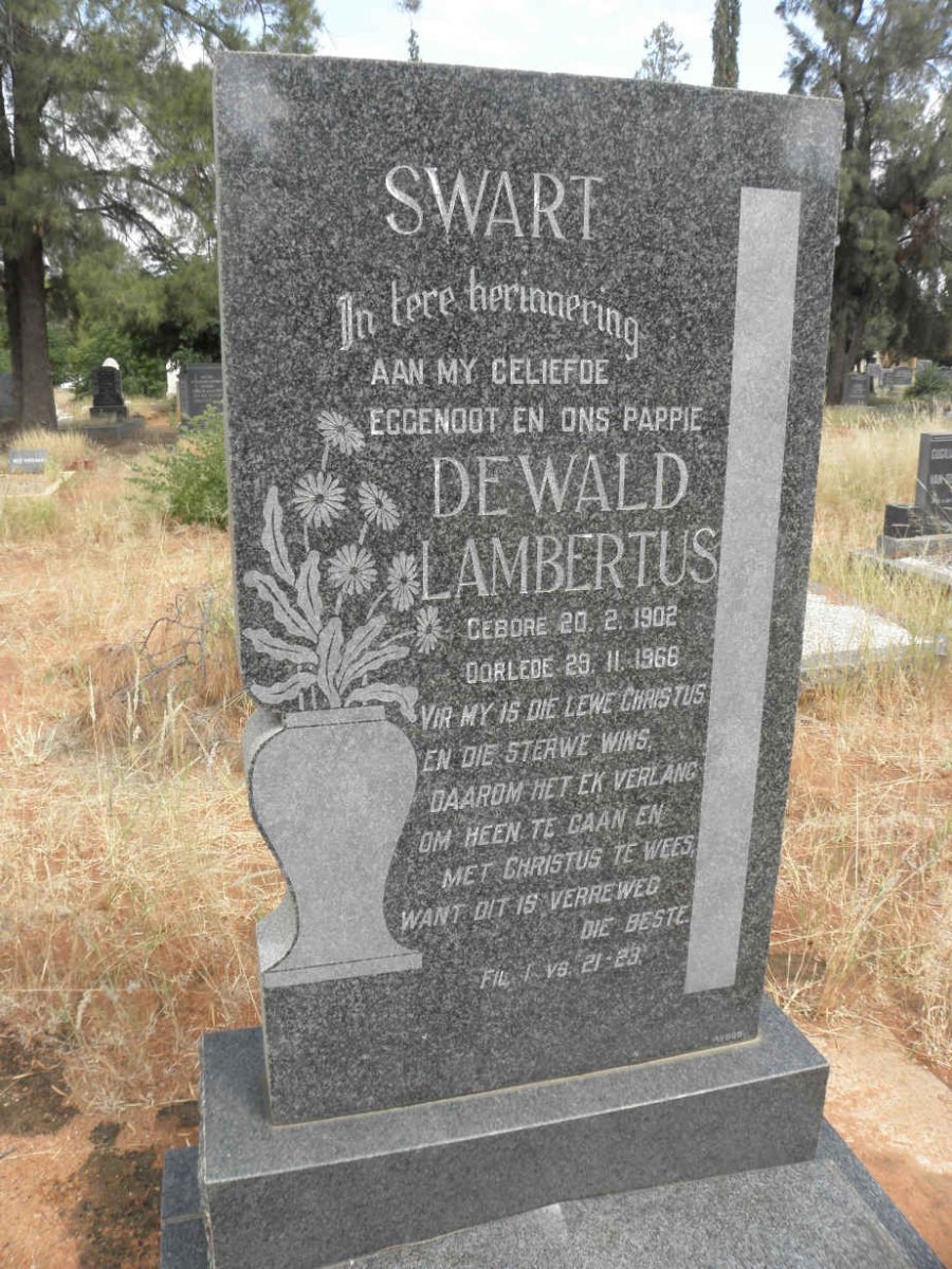 SWART Dewald Lambertus 1902-1968