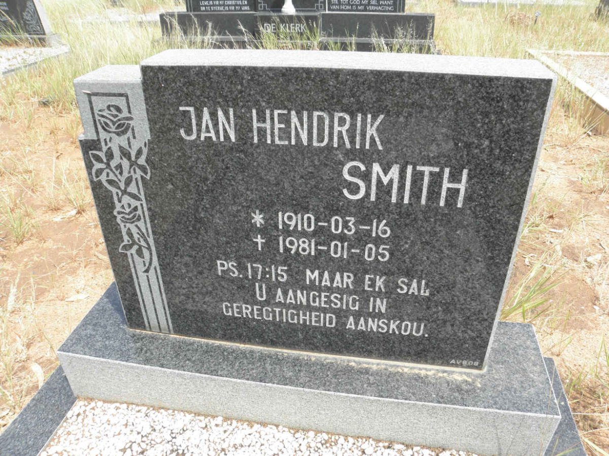 SMITH Jan Hendrik 1910-1981