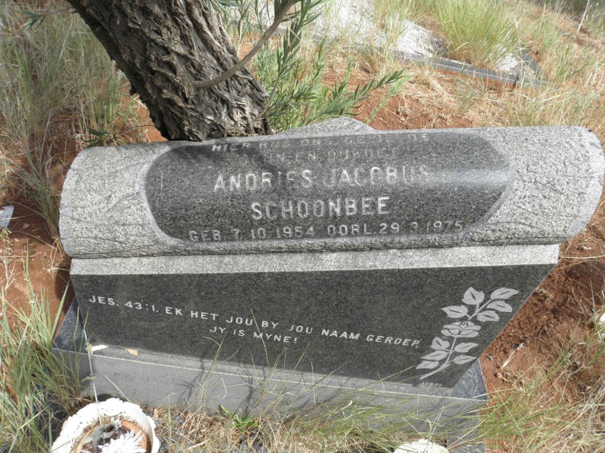 SCHOONBEE Andries Jacobus 1954-1975