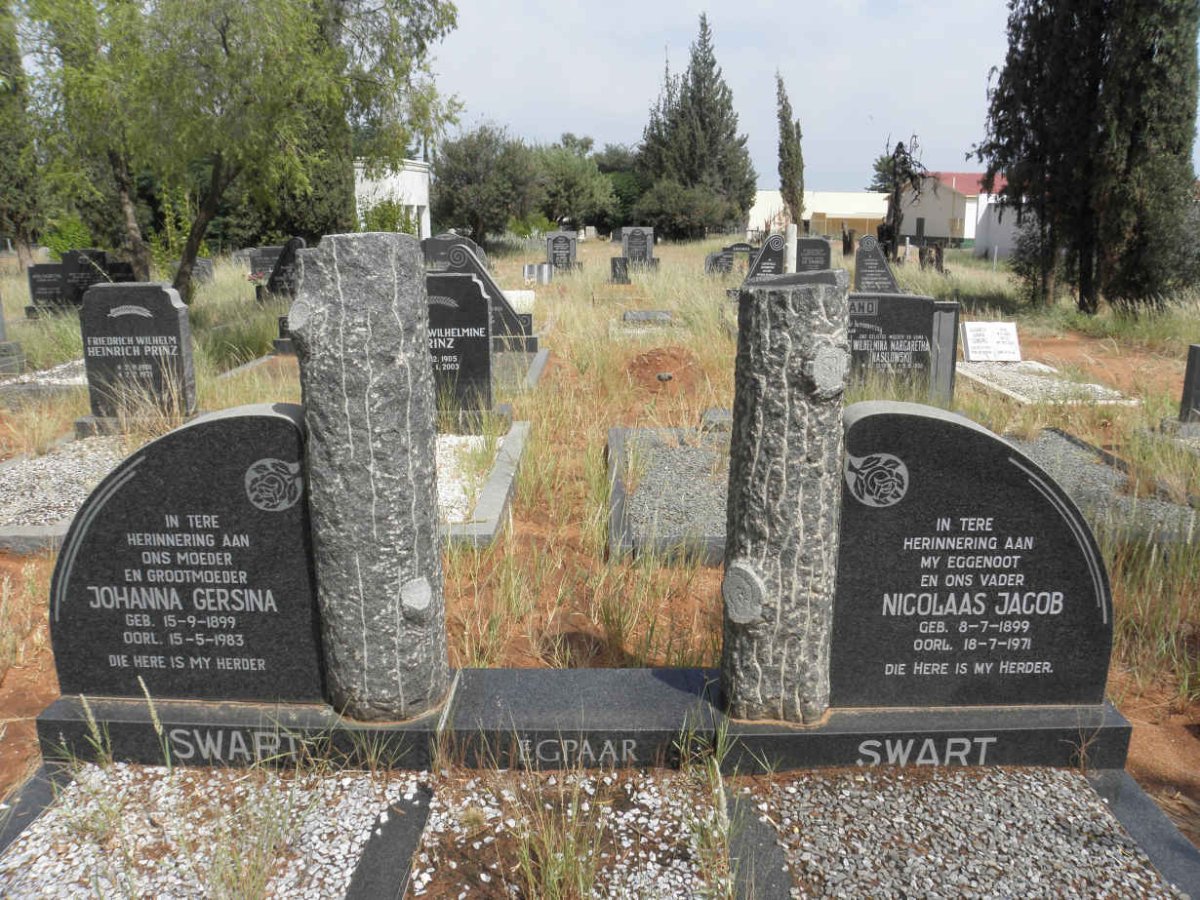 SWART Nicolaas Jacob 1899-1971 &amp; Johanna Gersina 1899-1983