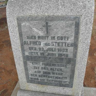 STETTEN Alfred, von 1883-1948