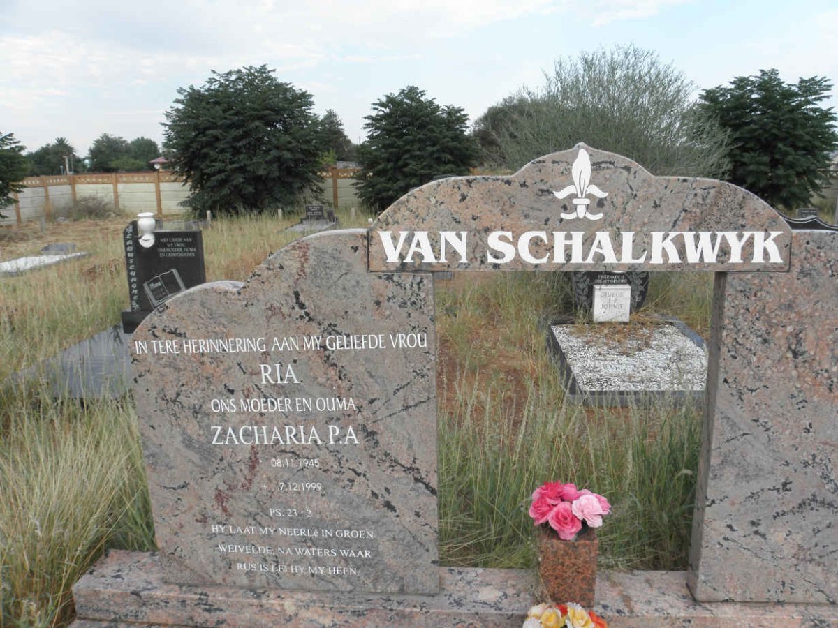 SCHALKWYK Zacharia P.A., van 1945-1999