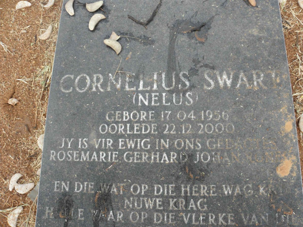 SWART Cornelius 1956-2000