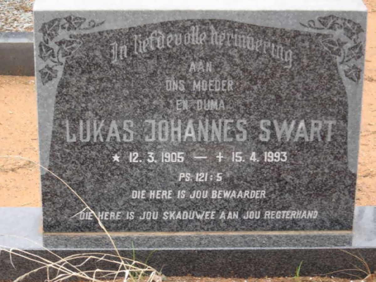 SWART Nicolaas Jacob 1899-1971 &amp; Lukas Johannes 1906-1993