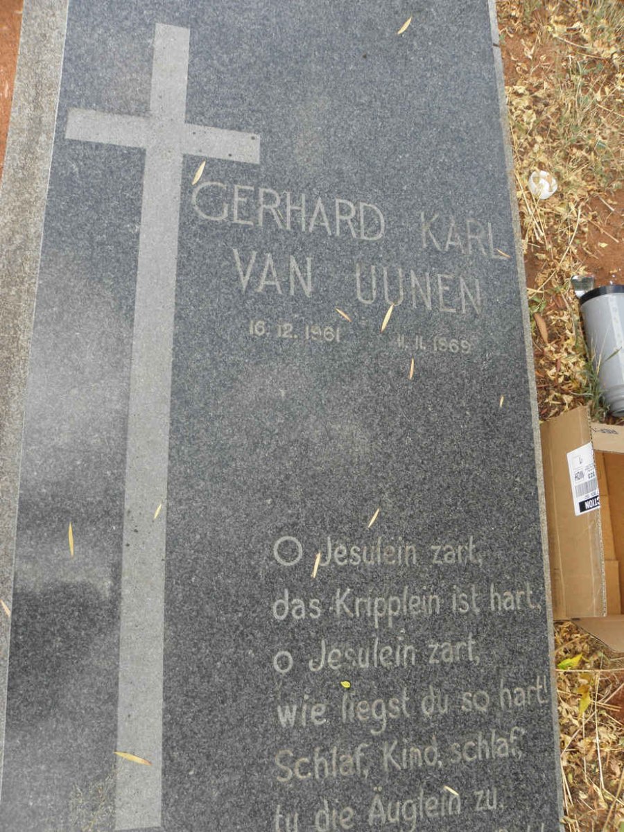 UUNEN Gerhard Karl, van 1961-1969