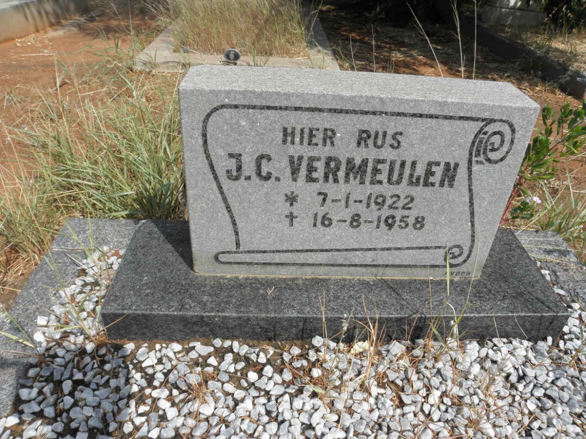 VERMEULEN J.C. 1922-1958