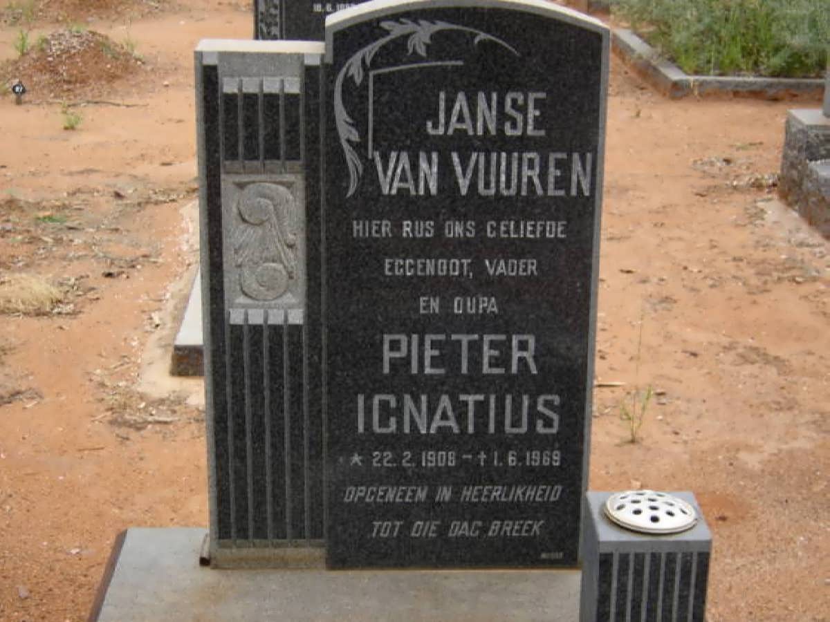 VUUREN Pieter Ignatius, Janse van 1908-1969