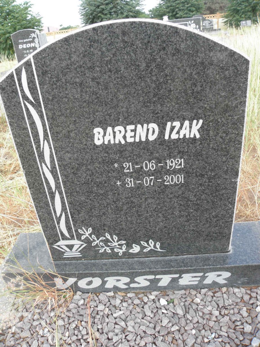 VORSTER Barend Izak 1921-2001