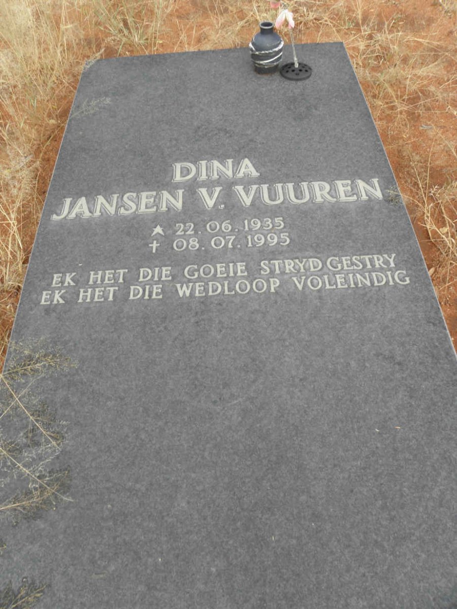 VUUREN Dina, Jansen van 1935-1995