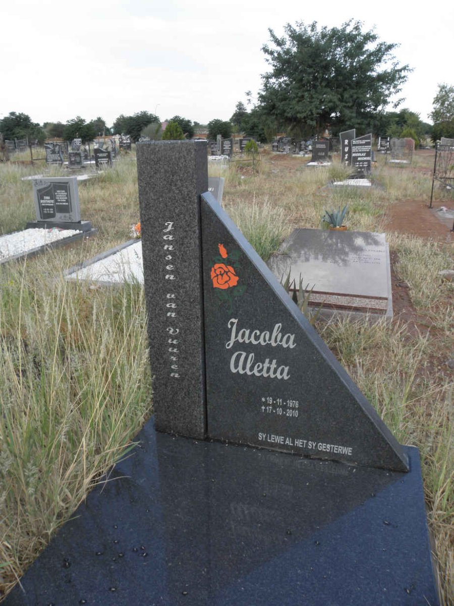 VUUREN Jacoba Aletta, Jansen van 1976-2010