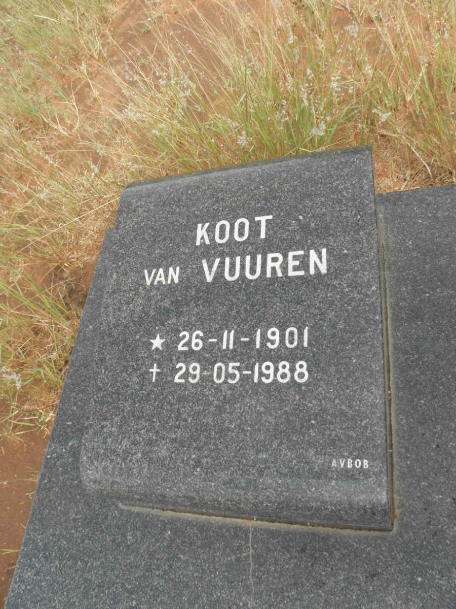 VUUREN Koot, van 1901-1988
